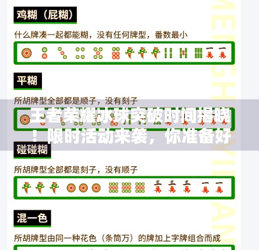 王者荣耀冰球突破时间揭晓！限时活动来袭，你准备好了吗？王者荣耀冰球突破时间